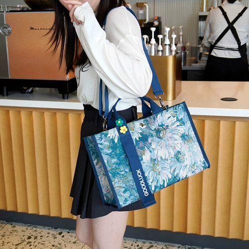 Портативная японская вместительная и большая водонепроницаемая классическая барсетка, универсальная сумка для ланча, сумка через плечо