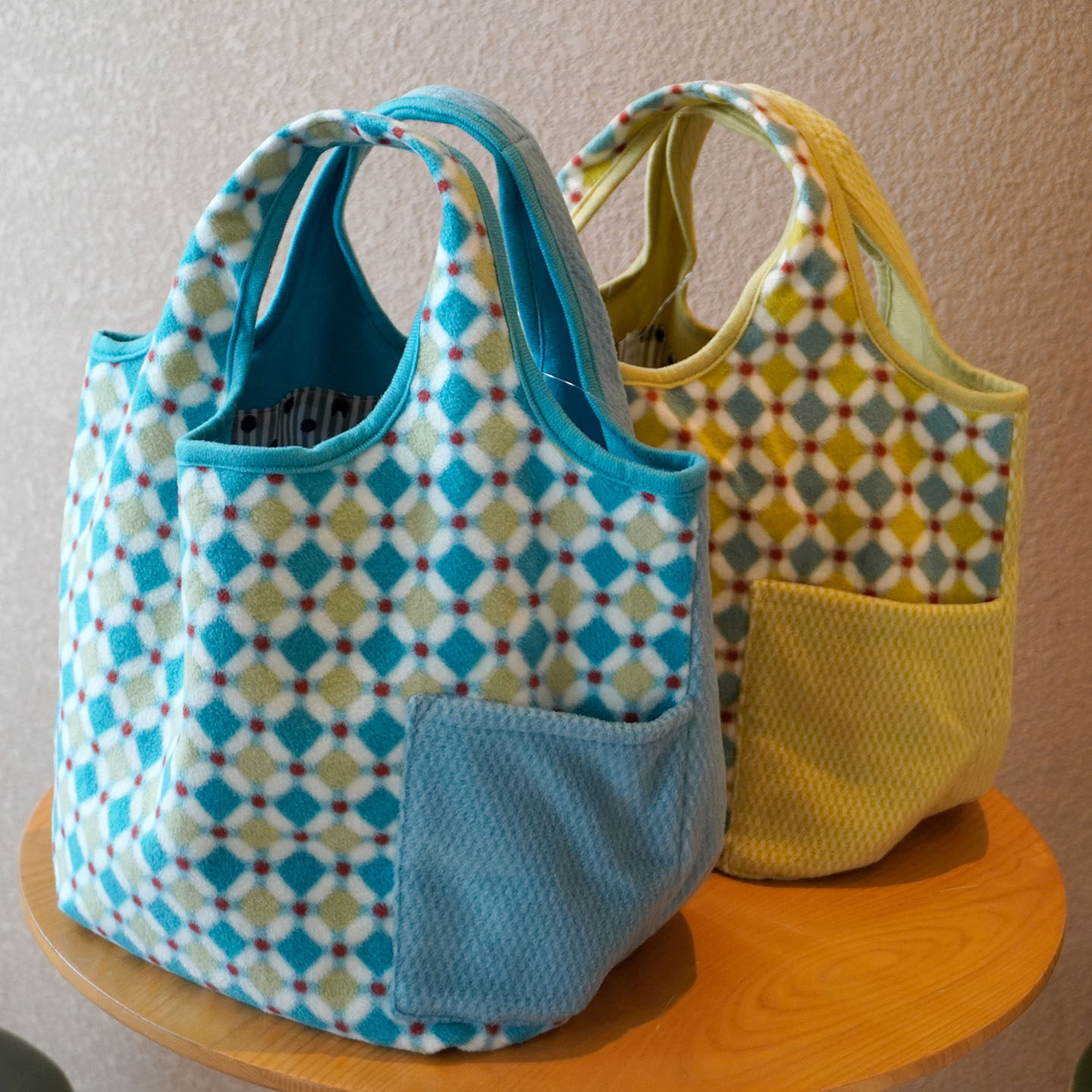 日式磨毛Kusuguru刺绣贴布手提包女购物袋便当包菜篮子大容量,淘宝优惠券,粉丝福利购,淘宝优惠卷