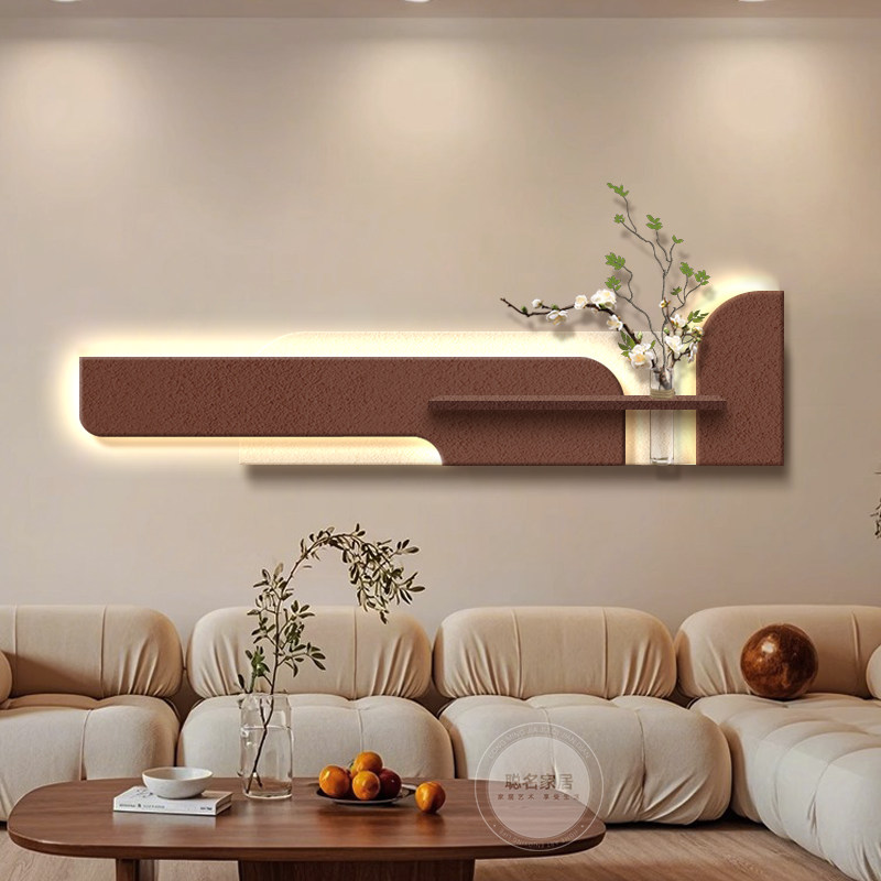 意式极简客厅装饰画水培绿植沙发背景墙挂画高级感立体砂岩壁灯画,淘宝优惠券,粉丝福利购,淘宝优惠卷