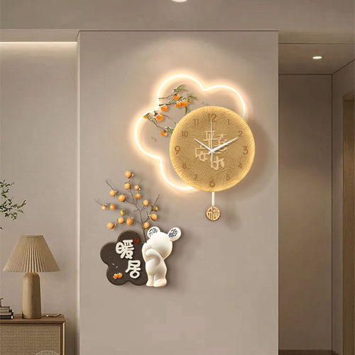 中古风电视背景墙挂画2025新款入户玄关装饰画创意客厅沙发壁灯画-图2