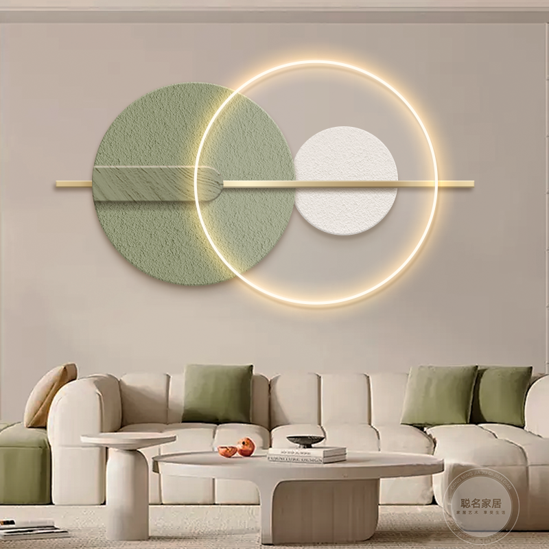 现代轻奢客厅装饰画高级感沙发背景墙挂画意式极简氛卧室立体壁灯,淘宝优惠券,粉丝福利购,淘宝优惠卷