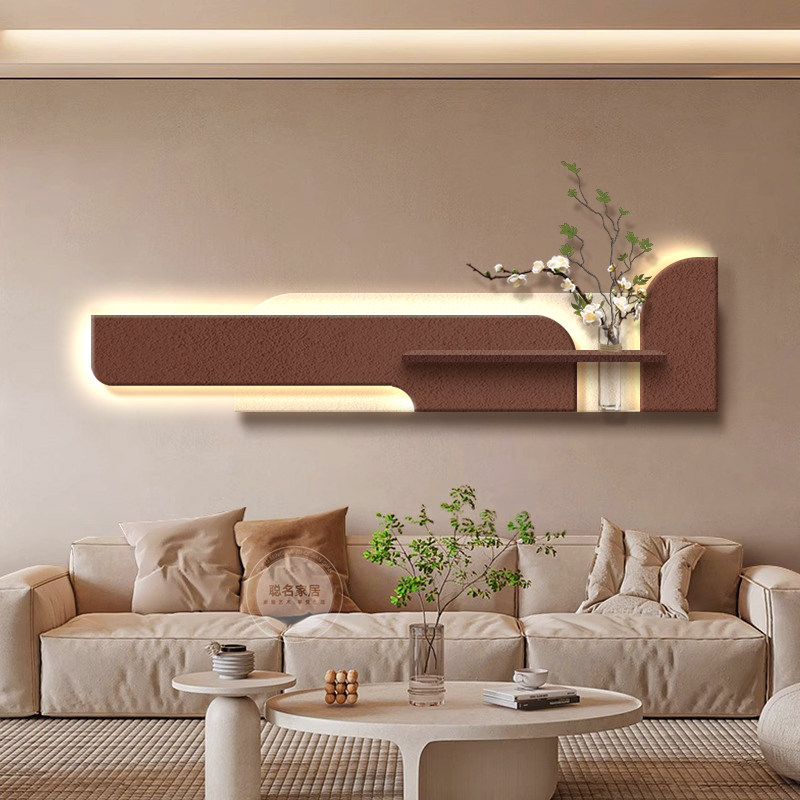 意式极简客厅装饰画水培绿植沙发背景墙挂画高级感立体砂岩壁灯画,淘宝优惠券,粉丝福利购,淘宝优惠卷