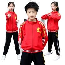 Children Martial Arts Clothing Less Pediatrics Wufu Men And Women Kung Fu Suit Autumn Spring And Autumn Training Clothing Sports Casual Wear Jacket