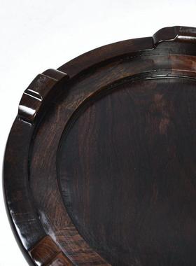 黑檀木雕素圆形底座实木 佛像风水摆件底座 花瓶茶壶茶具底座木质