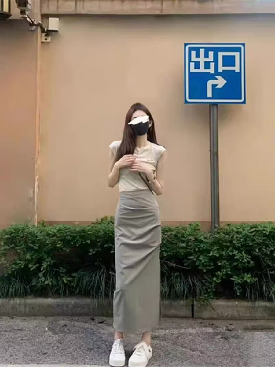 夏季盐系穿搭时尚御姐小个子炸街女神范甜辣风上衣裙子两件套装女 - 图2