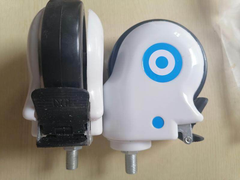 病床配件5寸16丝杆包罩脚轮静音万向轮推车设备护理床轮子带刹车