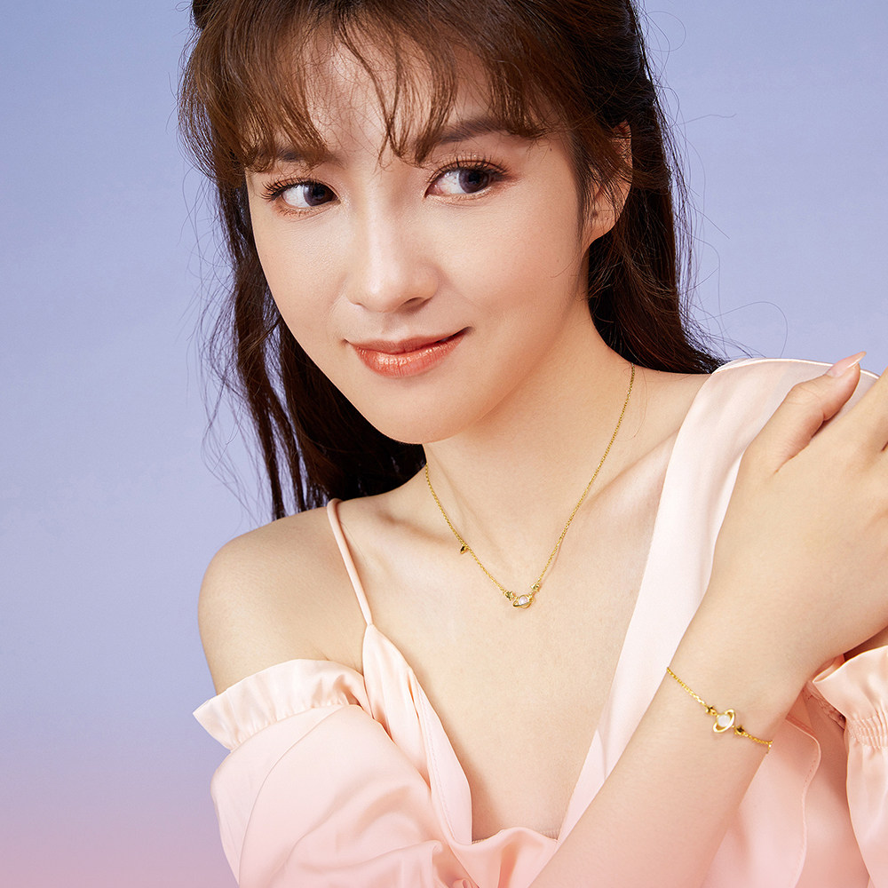 周大生金色星球女夏ins小众手链 周大生饰品手链