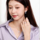 Birthday gift Zhou Taisheng wisteria flower pearl sterling silver