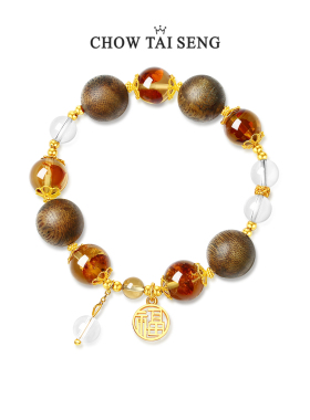 【圣诞礼物】周大生沉香木手串