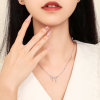 周大生蝴蝶结925纯银项链女款
