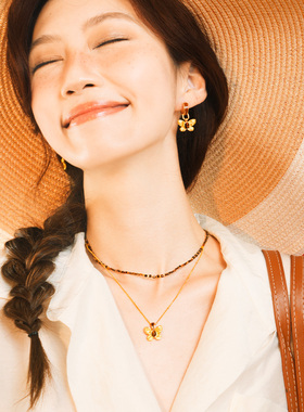 生日礼物|周大生蝴蝶项链纯银