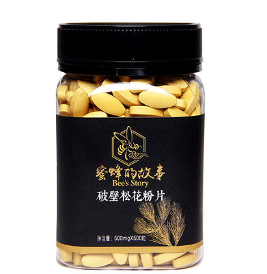 蜜蜂的故事松花粉豆云南纯破壁松花花粉片伴侣片松花粉片天然 虎窝淘