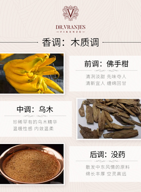 意大利Dr.Vranjes乌木贵族无火藤条香薰礼物香氛可送礼家用