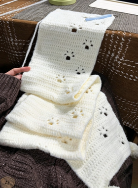 猫爪踏雪毛线DIY材料包送女生