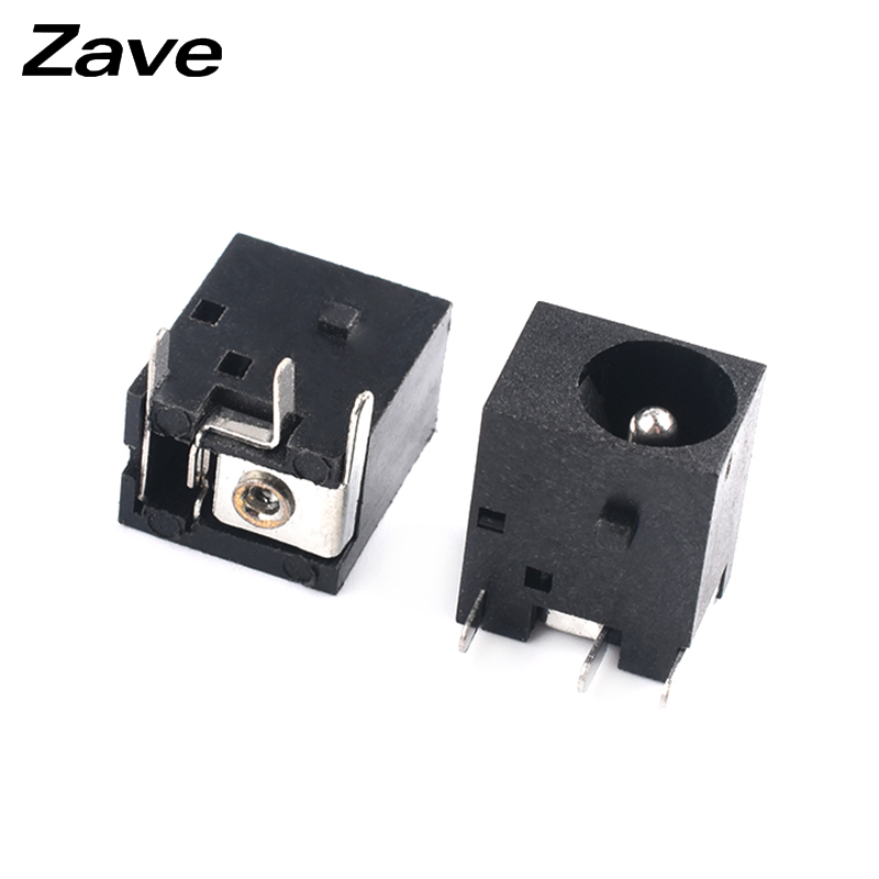 DC直流电源插座母座DC-044A 5.5*2.1/2.5mm全铜笔记本母座5脚直插 - 图2