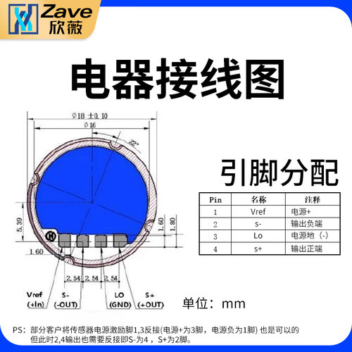 陶瓷压力传感器水压气压油压液压模块电阻式液位传感器CJ18-20A - 图3