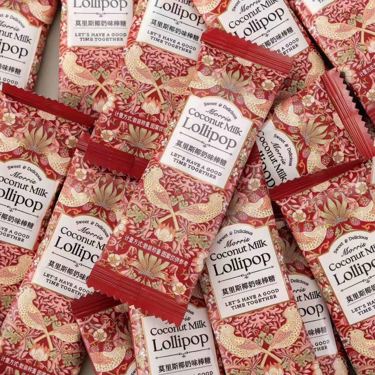 唯口爱莫里斯椰奶味棒棒糖结婚高颜值婚庆喜糖批发婚宴招待小零食,淘宝优惠券,粉丝福利购,淘宝优惠卷