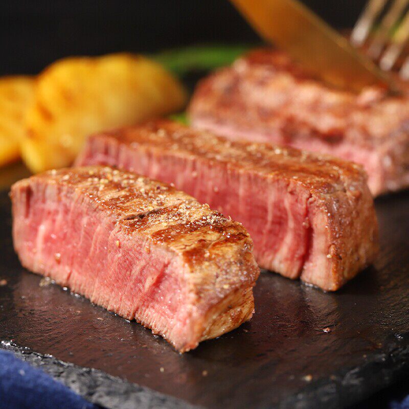 厨鲜森整切西冷牛排进口儿童黑椒牛排牛肉套餐官方旗舰店冷链包邮