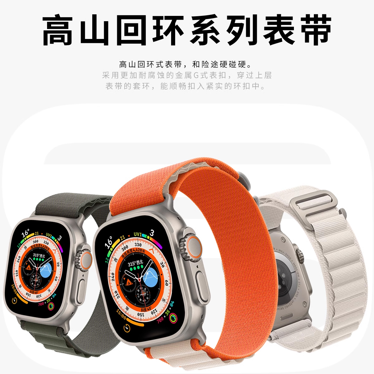 【秒变ultra套装】适用于applewatch保护壳苹果手表S8高山回环海洋表带iwatch改ultra一体壳SE/S7/6/5/4代 - 图1