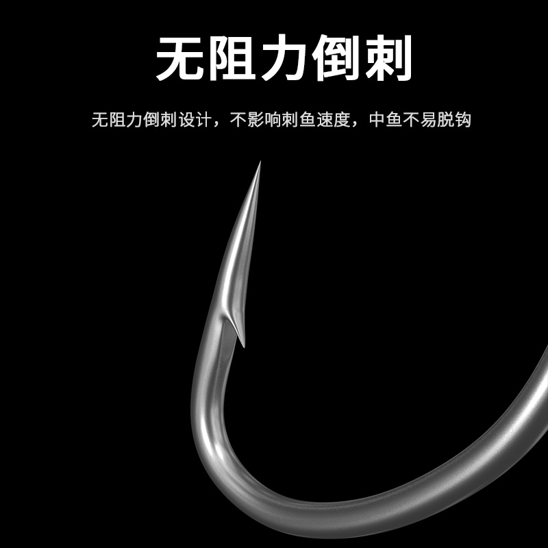 鱼钩日本进口散装新型白狐钓钩鲫鱼钩渔具用品小配件有倒刺钓鱼钩-图1