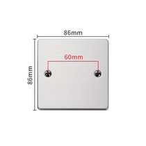 Type 86 fireproof stainless steel panel socket bottom case blind plate wire box whiteboard concealed box high temperature resistant metal cover plate