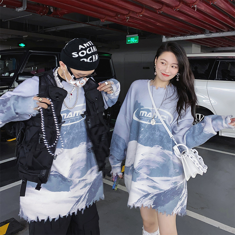 mamc雪山宽松秋冬季情侣装外穿毛衣 mamc针织衫/毛衣