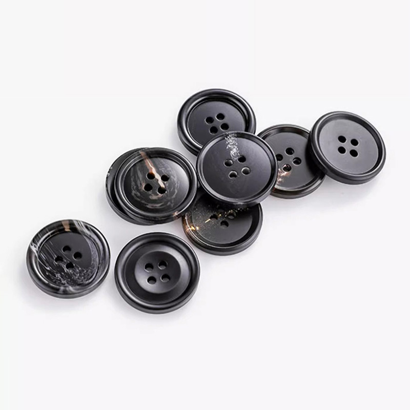 黑色大衣纽扣圆形风衣外套男西装裤扣女士百搭西裤子衣服西服扣子 - 图1