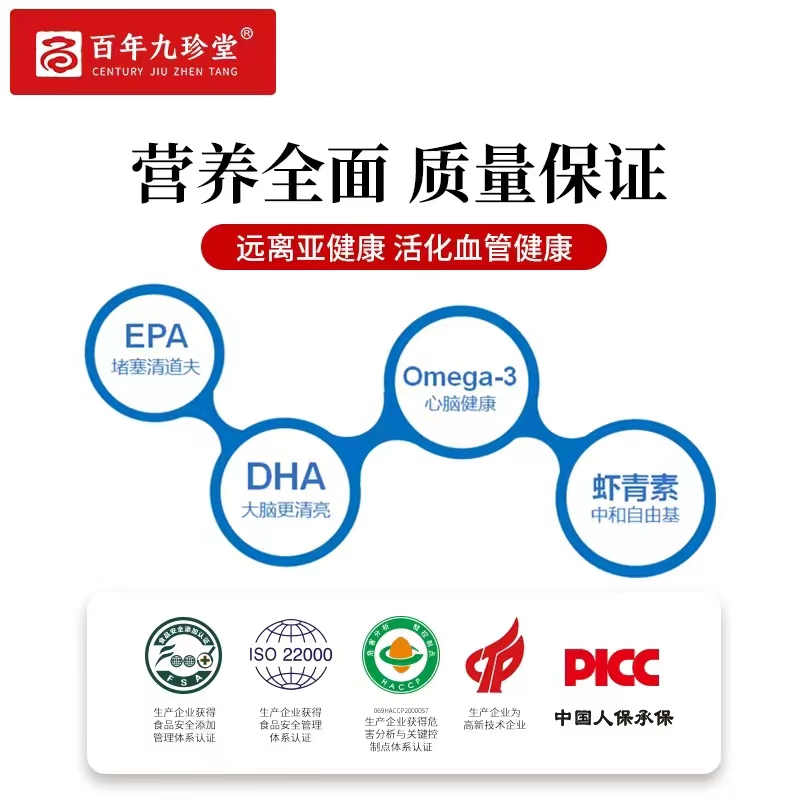 【51特惠 拍一发三】南极磷虾油Omega-3/虾青素/DHA/EPA血G清道夫 - 图2