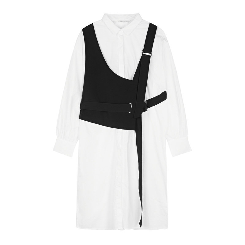 【秒杀】sdeer圣迪奥两件套装收腰撞色假两件衬衫连衣裙S21161206,淘宝优惠券,粉丝福利购,淘宝优惠卷