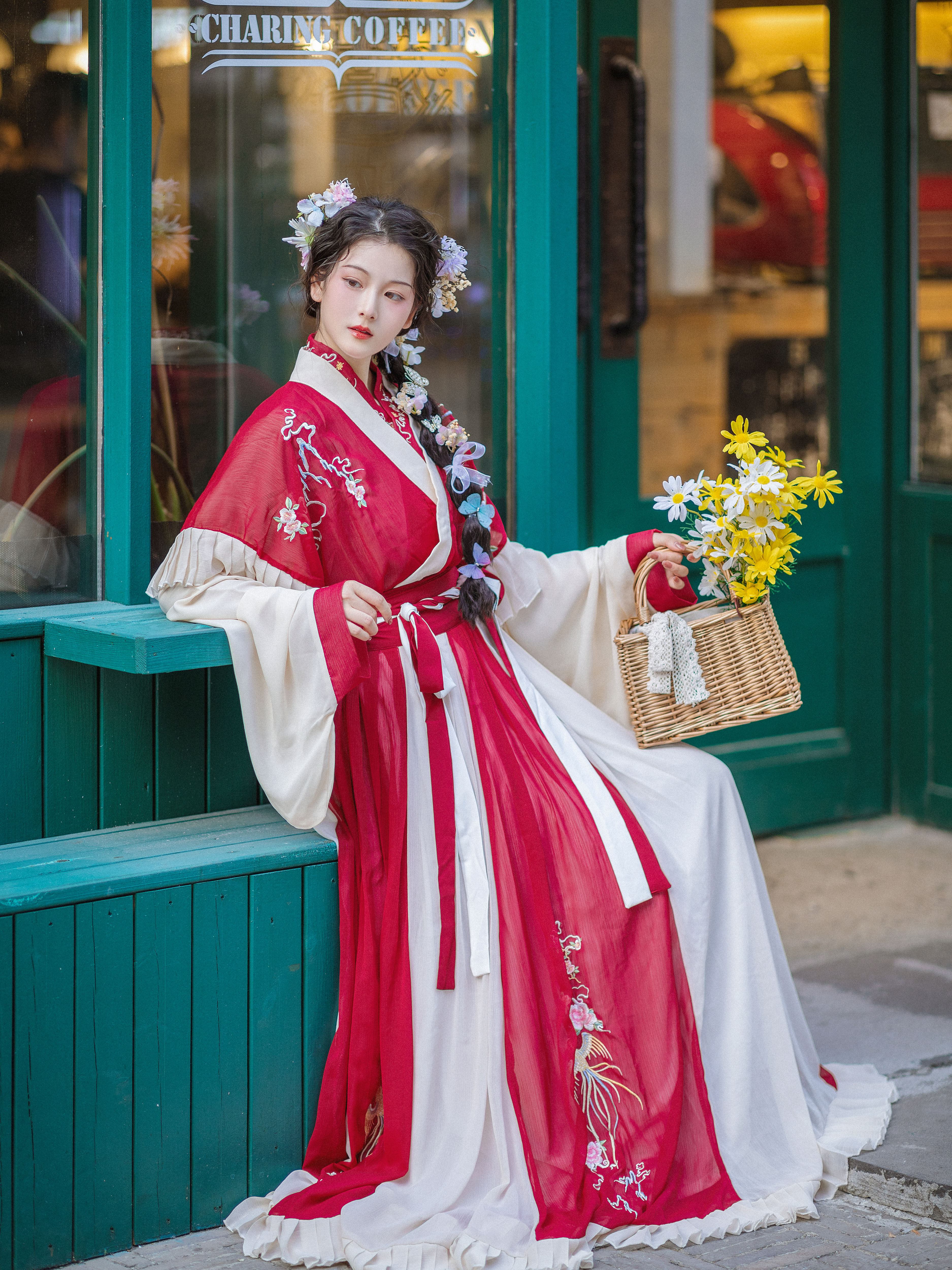 荨茉夏末秋初原创女齐腰晋制破汉服 荨茉汉服