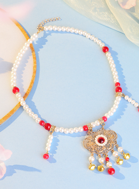 平安锁项链古风软璎珞中式