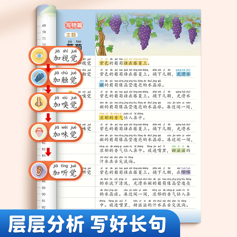 一看就会扩句法五感法写作文扩句法加词法修辞法写作文写作技巧方法素材积累书全套三到六年级四至五二年级上册下册同步小学生作文 - 图1