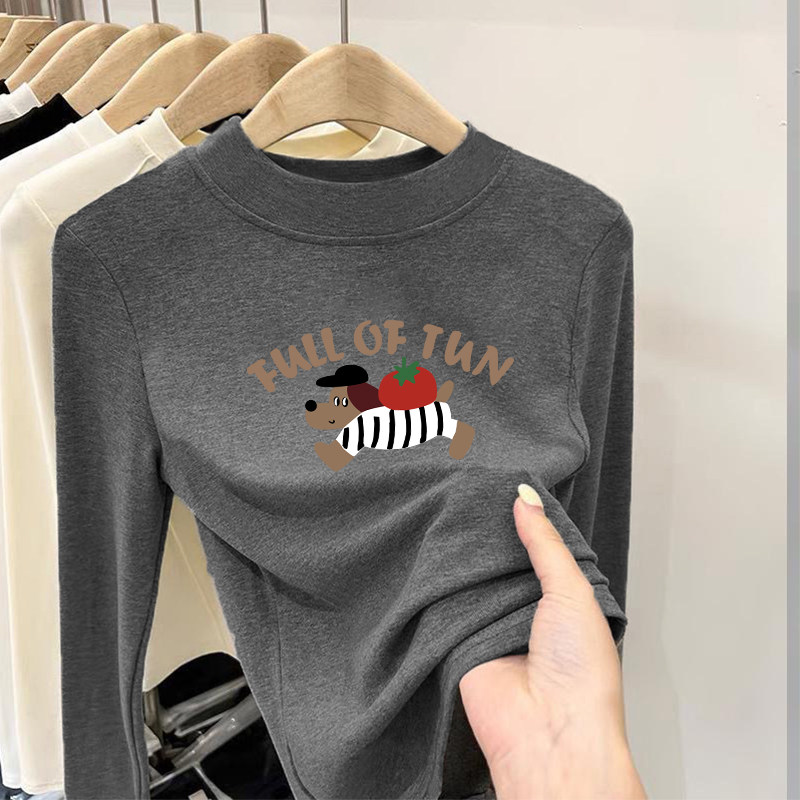 秋冬季男女童卡通新款打底衫德绒保暖上衣儿童半高领内搭长袖T恤,淘宝优惠券,粉丝福利购,淘宝优惠卷