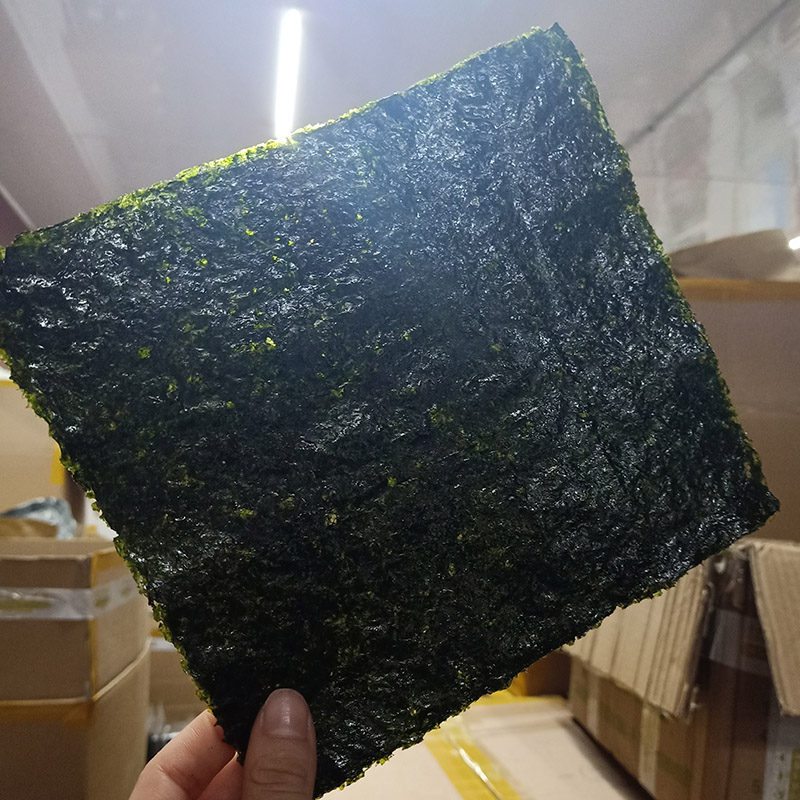 寿司海苔原味海苔紫菜包饭商用家用辣味调味海苔大片装即食零食 - 图0