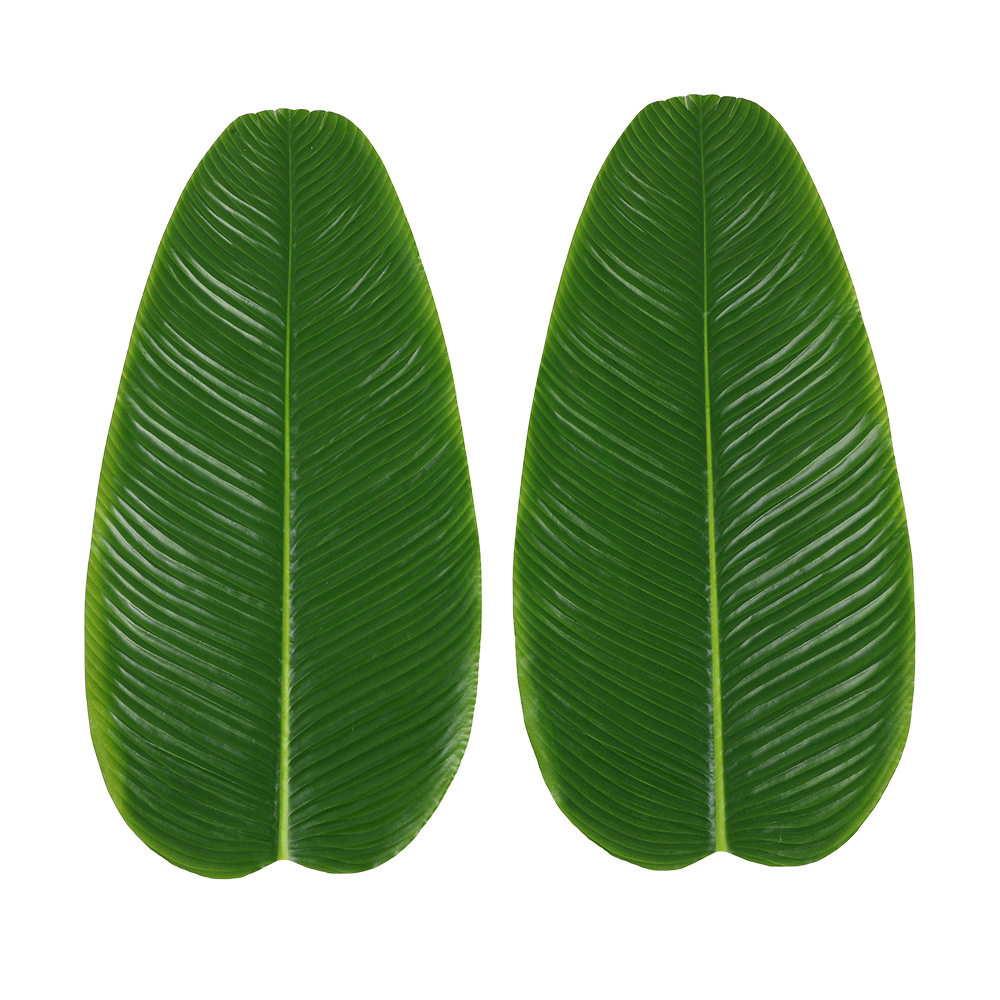 餐桌餐垫芭蕉叶仿真大绿叶子水果店垫底装饰假树叶塑料绿叶香蕉叶