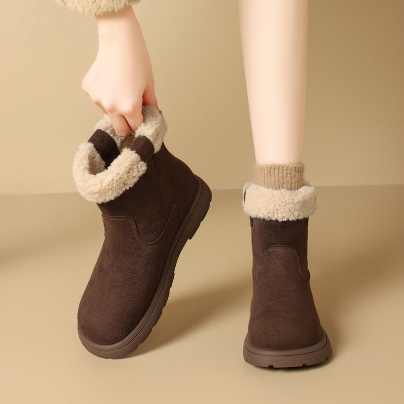 ZHR则则雪地靴女2025冬季新款保暖加绒加厚平底短靴东北棉鞋女,淘宝优惠券,粉丝福利购,淘宝优惠卷
