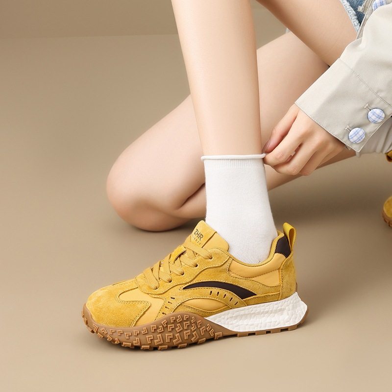 ZHR则则复古防滑德训鞋2025春秋新款百搭增高运动鞋泉州休闲鞋女,淘宝优惠券,粉丝福利购,淘宝优惠卷