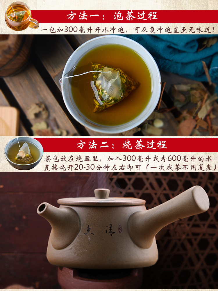 膳太火和茶清热心烦燥胜二十四味广东凉茶植物凉茶原材料10小包-图1