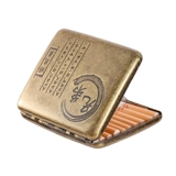 Классический ретро креативный медный портсигар, металлическая ультратонкая портативная коробка