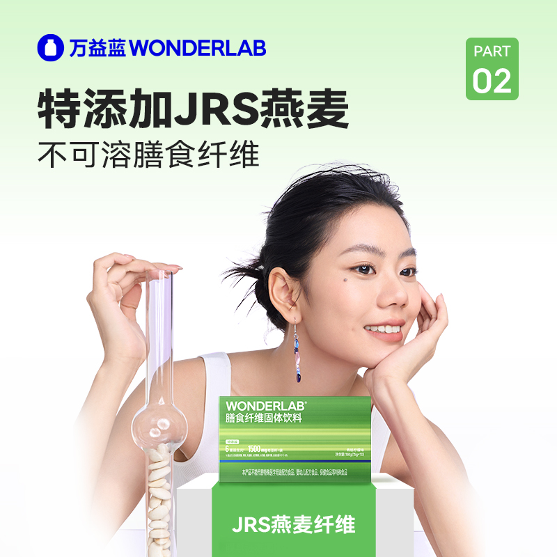 万益蓝WONDERLAB膳食纤维白芸豆阻断减代餐可搭糖/碳水大餐脂剂片 - 图3