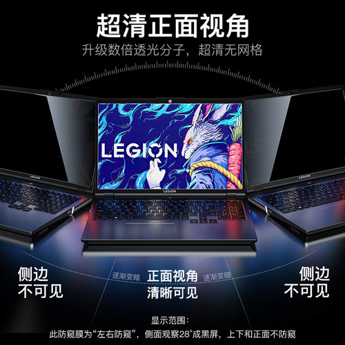 适用2023联想拯救者Y9000P防窥膜R9000P笔记本Y7000电脑R7000P屏幕Y9000K保护膜X贴R720全覆盖15.6寸GeekPro - 图0