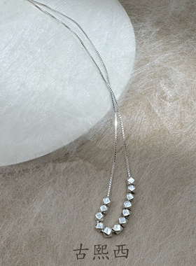 古熙西｜【光的游戈】925银时髦碎银子精致项链锁骨链女礼物百搭
