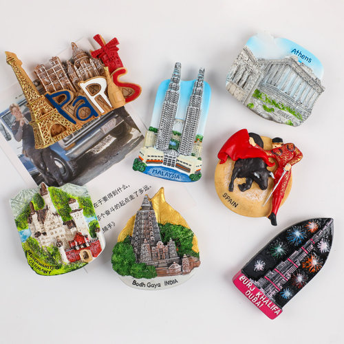 世界各国各地冰箱贴磁贴巴黎城市旅行国家旅游纪念品立体创意贴 - 图2
