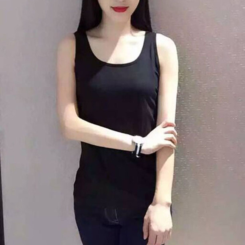 2020春新款纯色打底无袖背心 新颖阿玛施正背心吊带