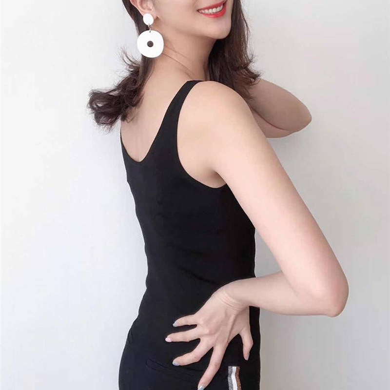 2020春新款纯色打底无袖背心 新颖阿玛施正背心吊带