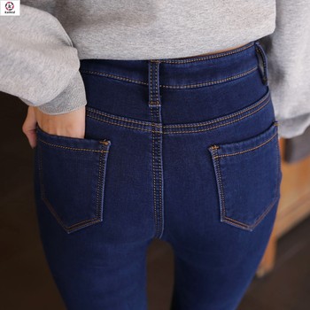 ລະດູຫນາວ stretch jeans ແອວສູງແມ່ຍິງຂະຫນາດໃຫຍ່ຂອງແມ່ຍິງ Plush