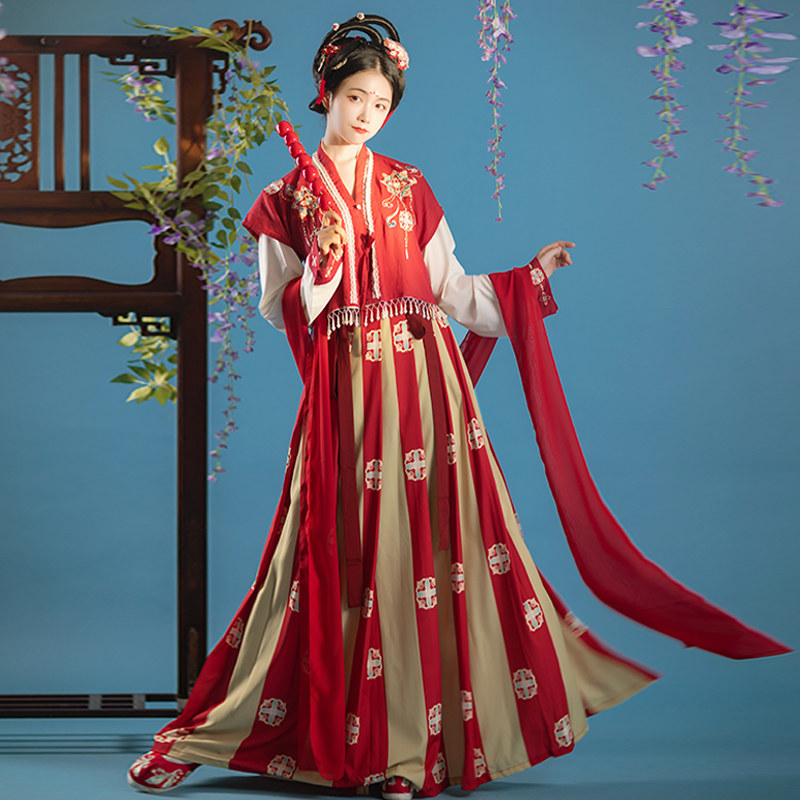 珍缕唐制女正品原创襦裙改良汉服 珍缕汉服