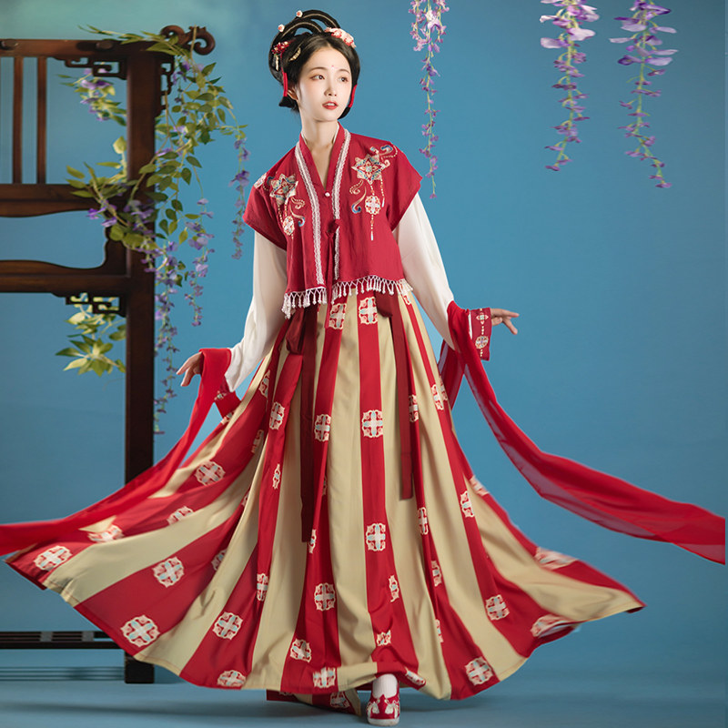 珍缕唐制女正品原创襦裙改良汉服 珍缕汉服