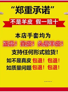 男士绵羊皮手套冬季2026新款加绒加厚保暖骑摩托车防风防水皮手套