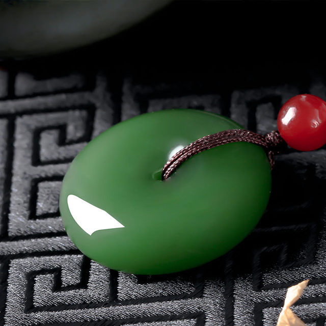 Jade Xinjiang Hotan Mutton Fat Jade White Jade Peace Buckle Men's and Women's Jasper Jade Necklace Jade Pendant Jade Pendant